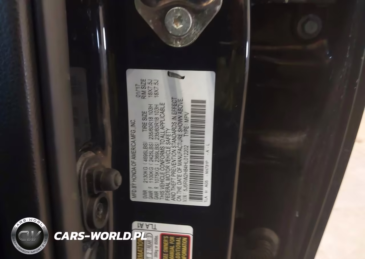 2017 Honda Cr-V Ex-L-Ex-L Navi VIN:5J6RW2H84HL012202 - 9