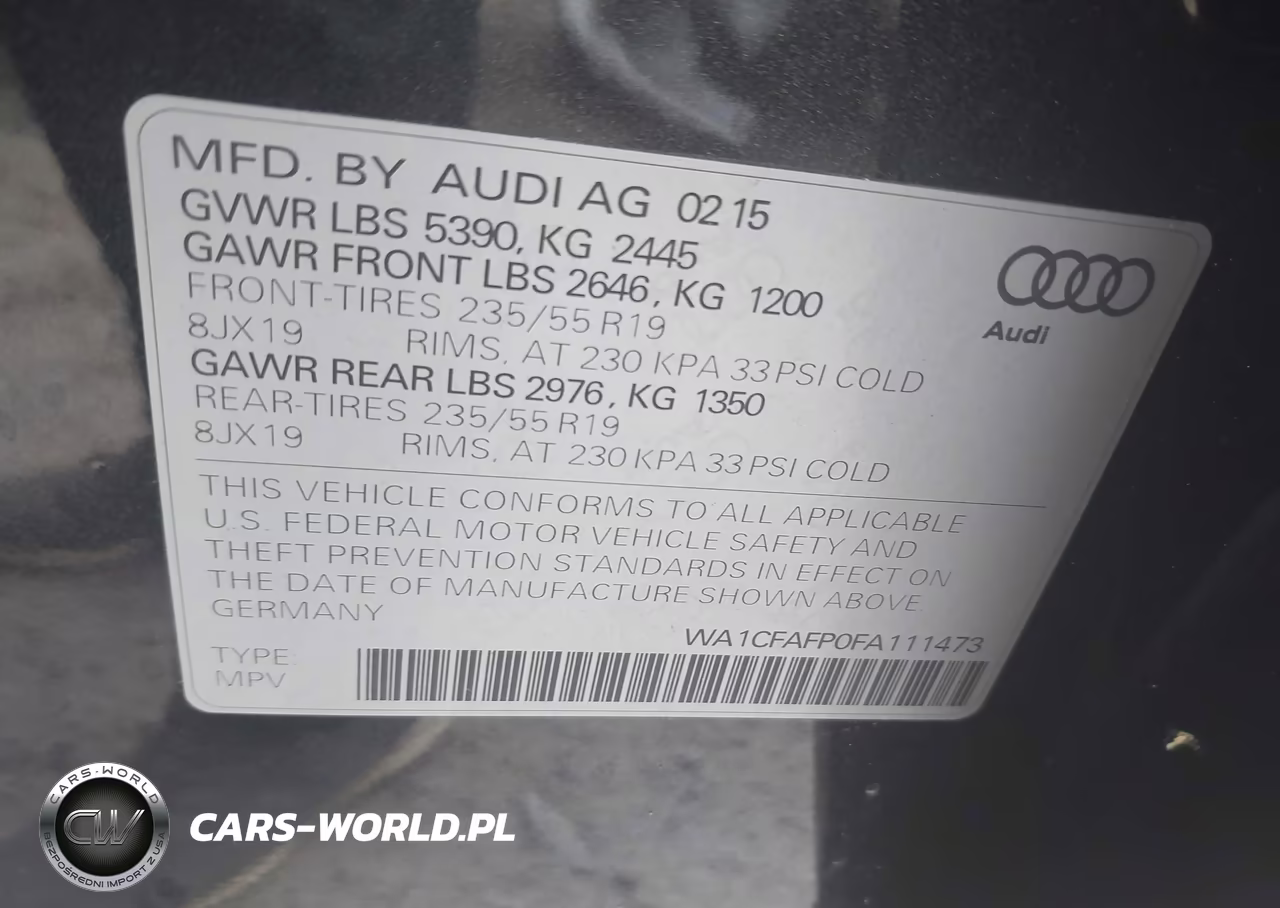 2015 Audi Q5 2.0T Premium VIN:WA1CFAFP0FA111473 - 9