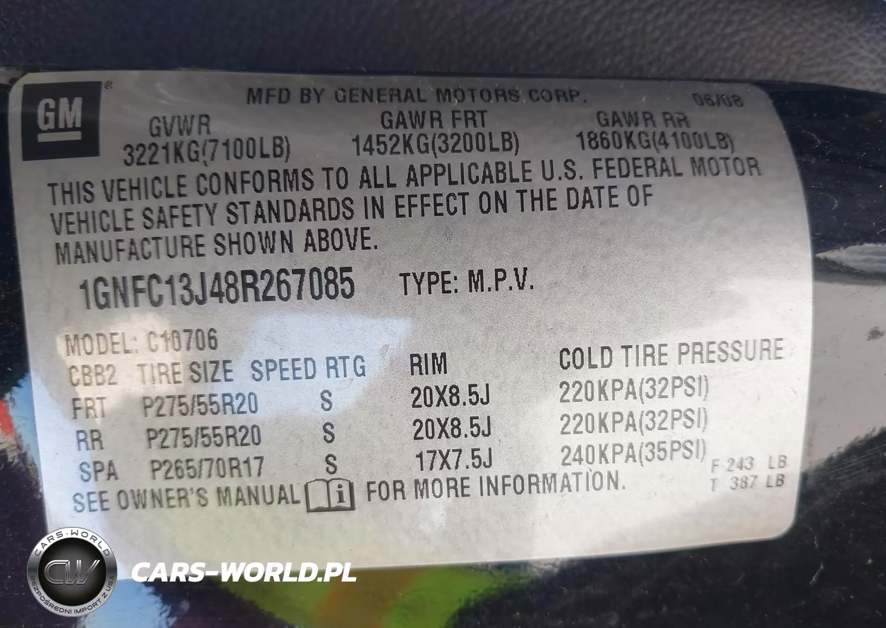 2008 Chevrolet Tahoe Lt VIN:1GNFC13J48R267085 - 9