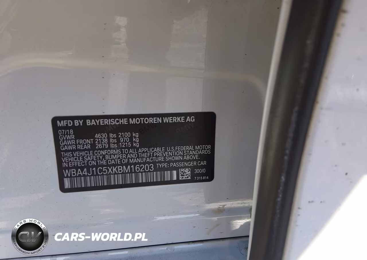 2019 BMW 430I Gran Coupe VIN:WBA4J1C5XKBM16203 - 9