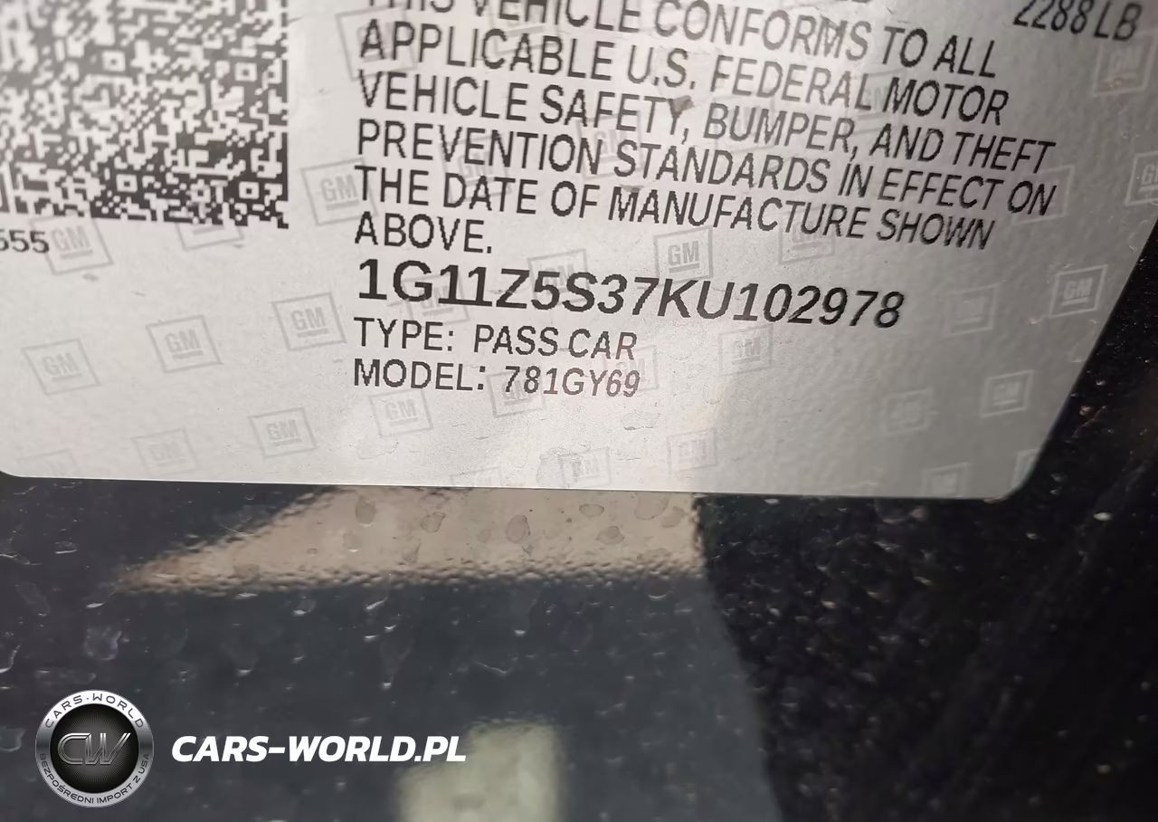 2019 Chevrolet Impala Lt VIN:1G11Z5S37KU102978 - 9