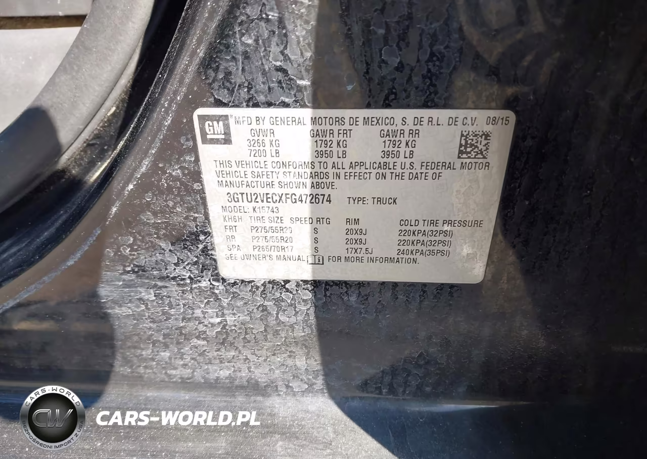 2015 GMC Sierra 1500 Slt VIN:3GTU2VECXFG472674 - 9