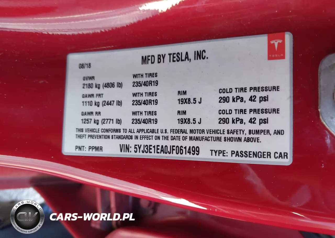 2018 Tesla Model 3 Long Range-Mid Range VIN:5YJ3E1EA0JF061499 - 9