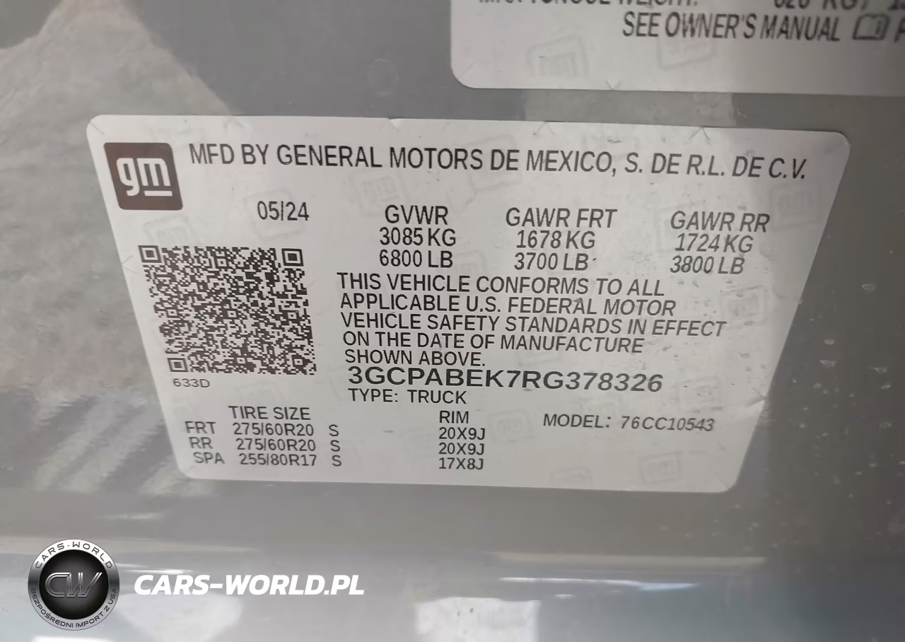 2024 Chevrolet Silverado 1500 2Wd Short Bed Custom VIN:3GCPABEK7RG378326 - 9