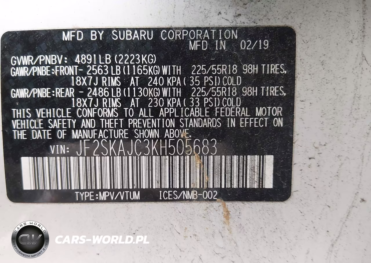 2019 Subaru Forester Sport VIN:JF2SKAJC3KH505683 - 9