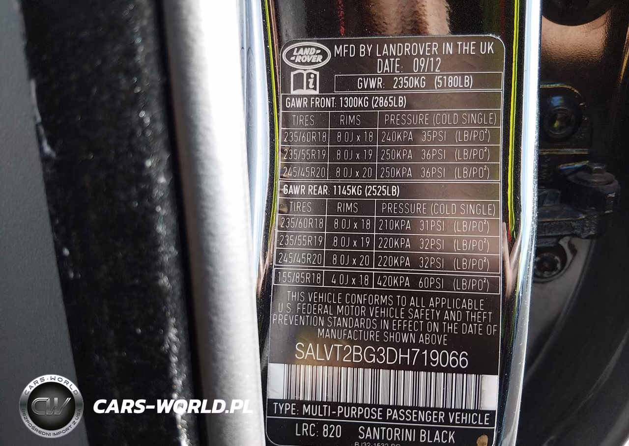2013 Land Rover Range Rover Evoque Pure VIN:SALVT2BG3DH719066 - 9