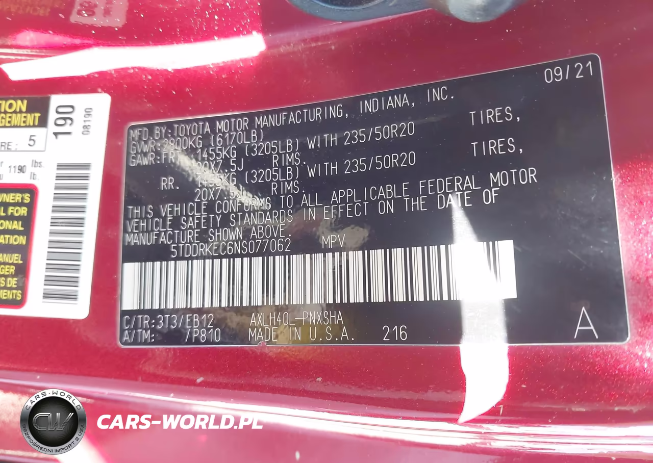 2022 Toyota Sienna Xse VIN:5TDDRKEC6NS077062 - 9