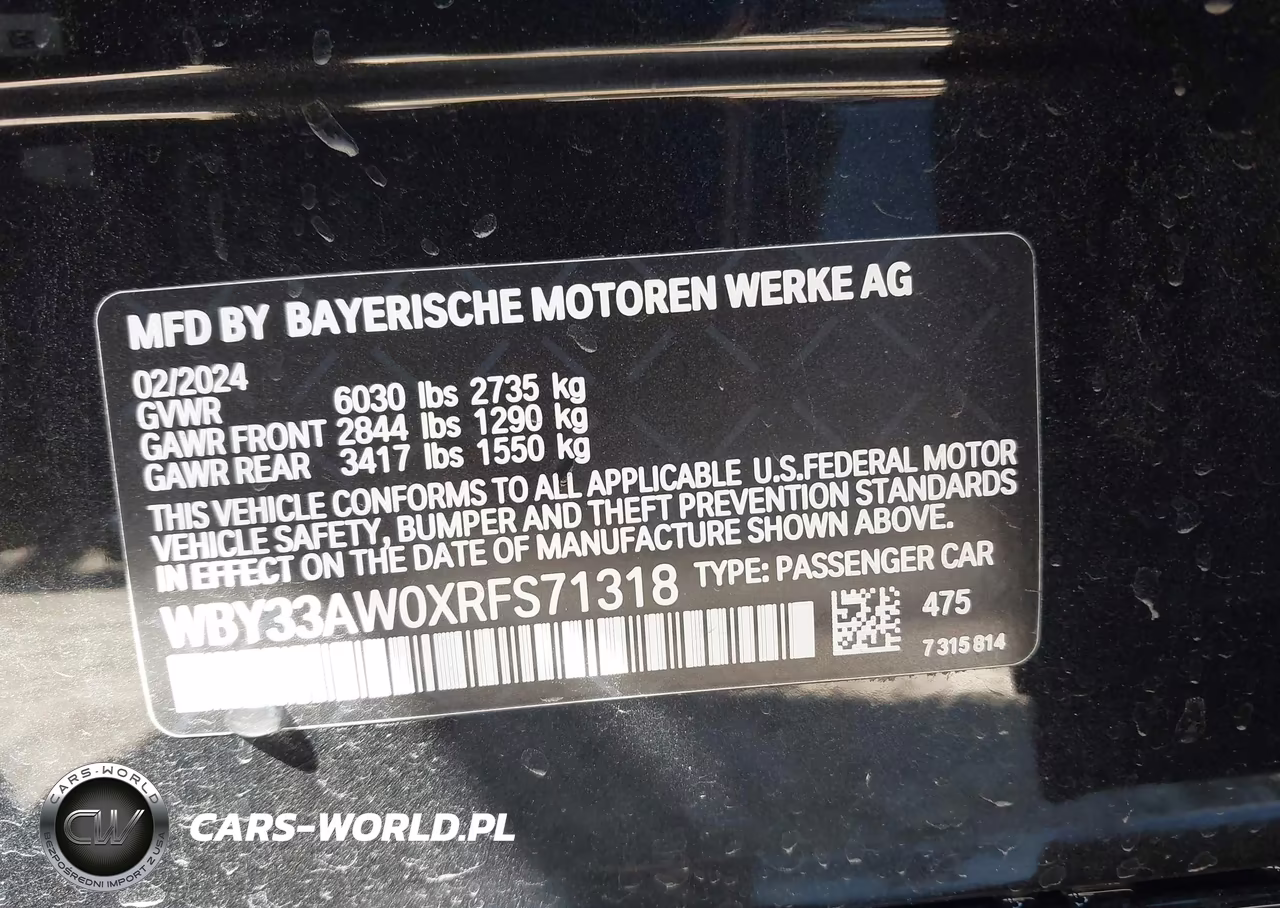 2024 BMW I4 Gran Coupe M50 VIN:WBY33AW0XRFS71318 - 9