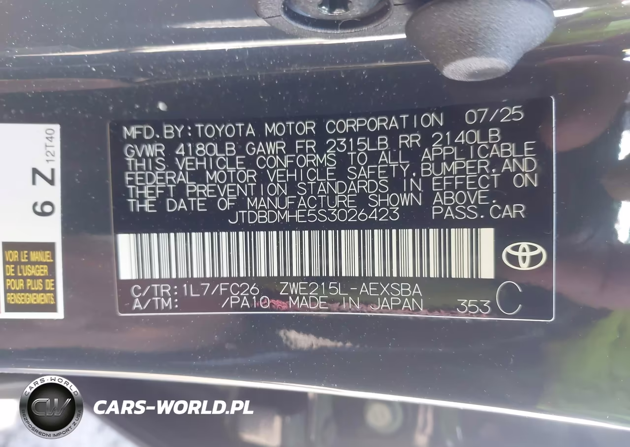 2025 Toyota Corolla Hybrid Se VIN:JTDBDMHE5S3026423 - 9