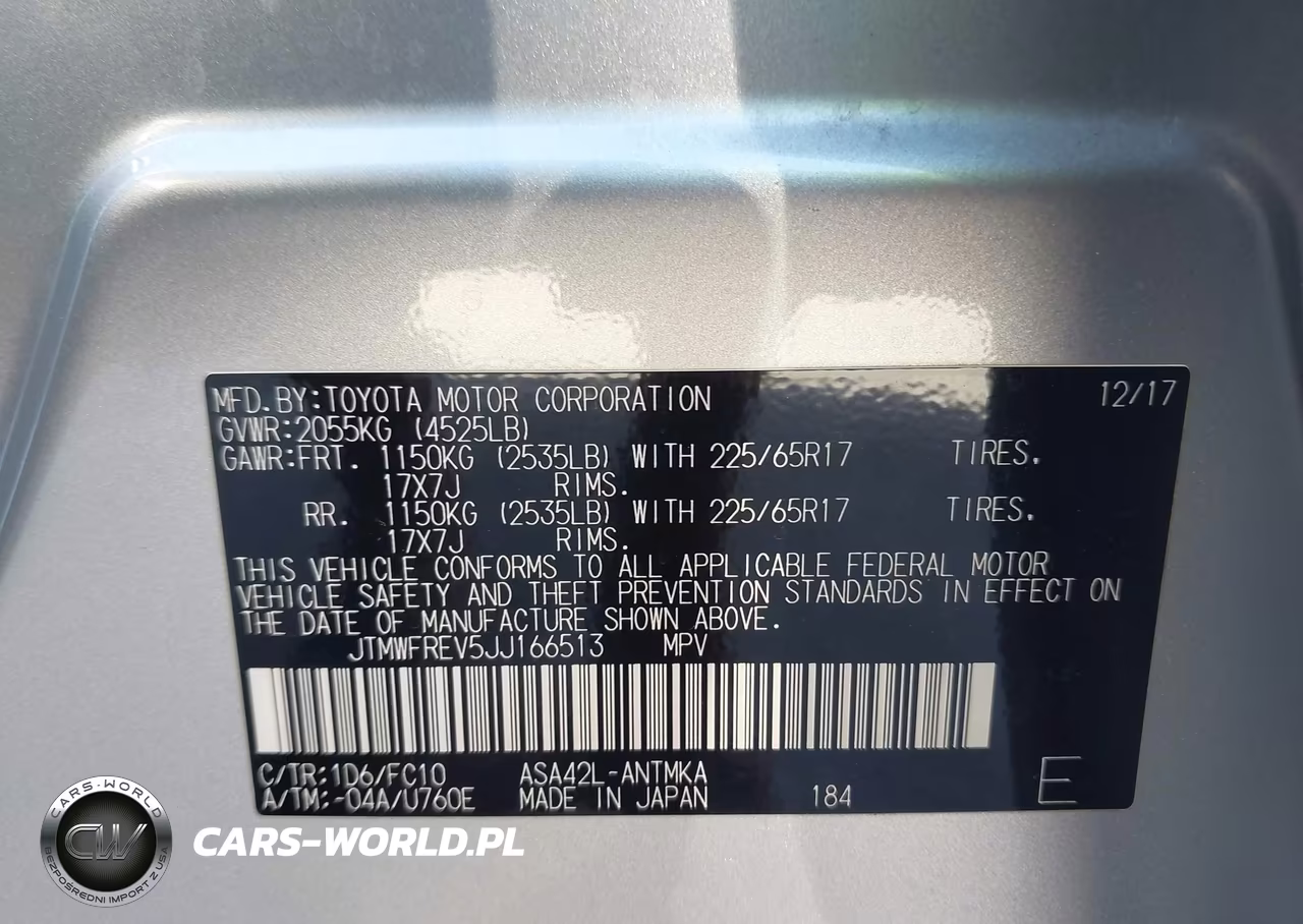 2018 Toyota Rav4 Xle VIN:JTMWFREV5JJ166513 - 9