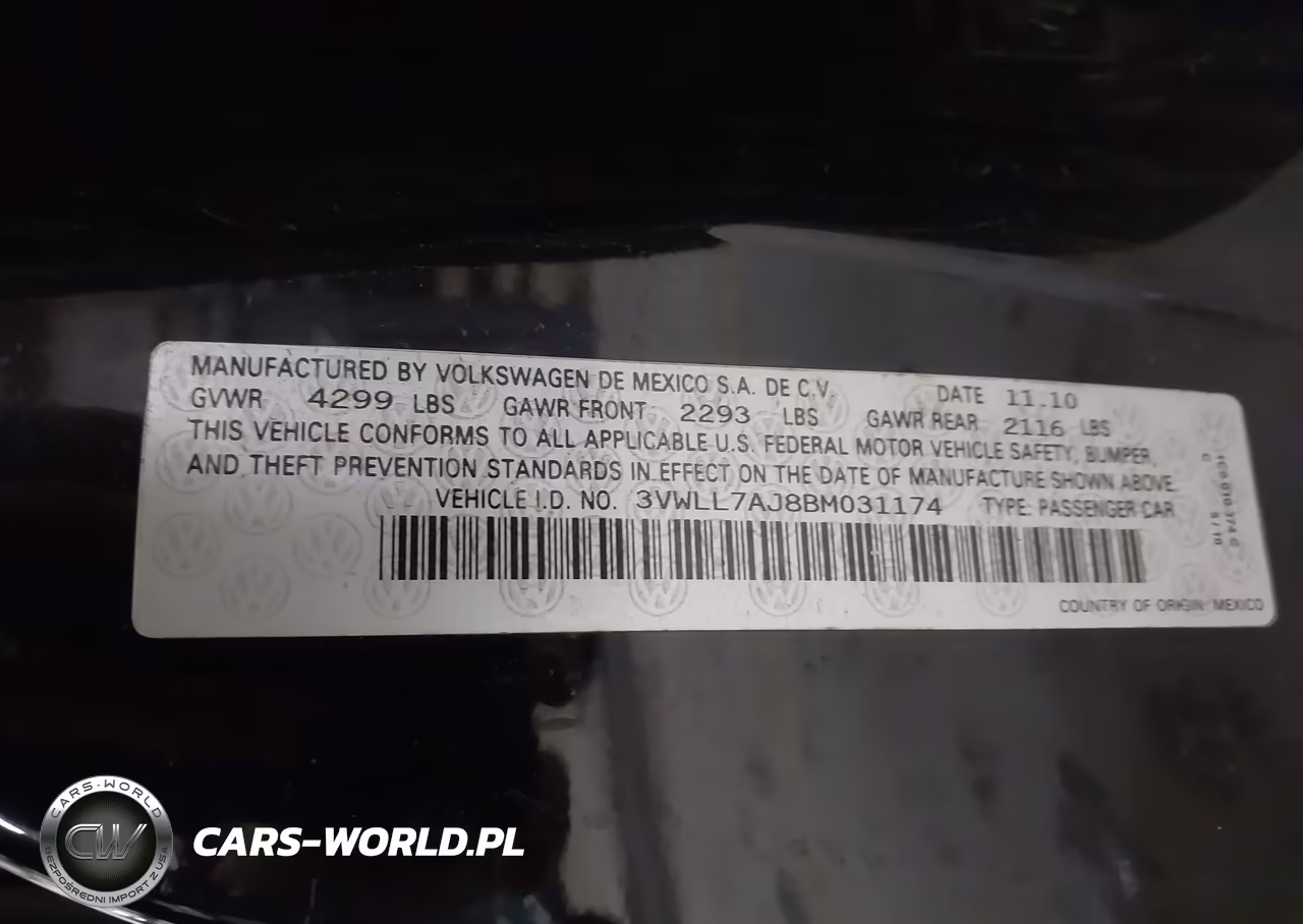 2011 Volkswagen Jetta 2.0L Tdi VIN:3VWLL7AJ8BM031174 - 9