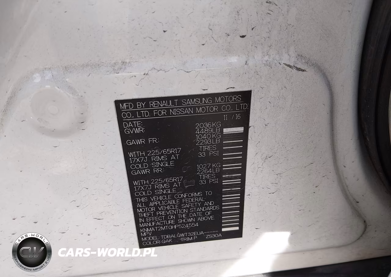 2017 Nissan Rogue Sv VIN:KNMAT2MT0HP524554 - 9