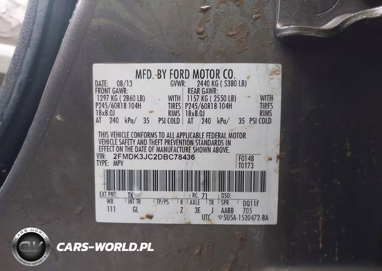 2013 Ford Edge Sel VIN:2FMDK3JC2DBC78436 - 9