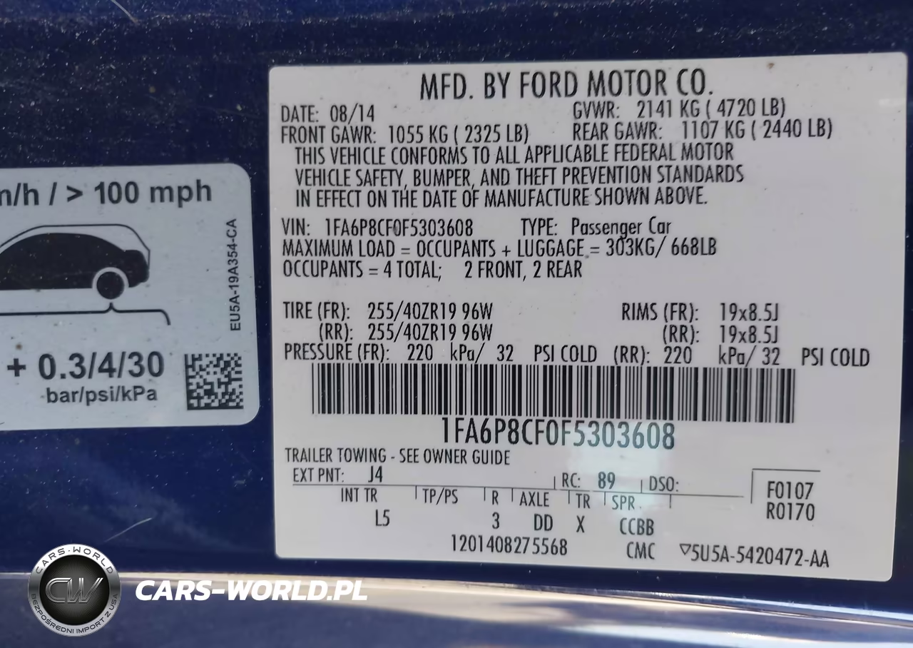 2015 Ford Mustang Gt Premium VIN:1FA6P8CF0F5303608 - 9
