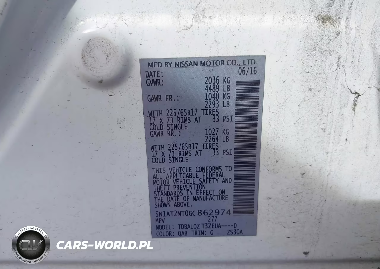 2016 Nissan Rogue Sv VIN:5N1AT2MT0GC862974 - 9