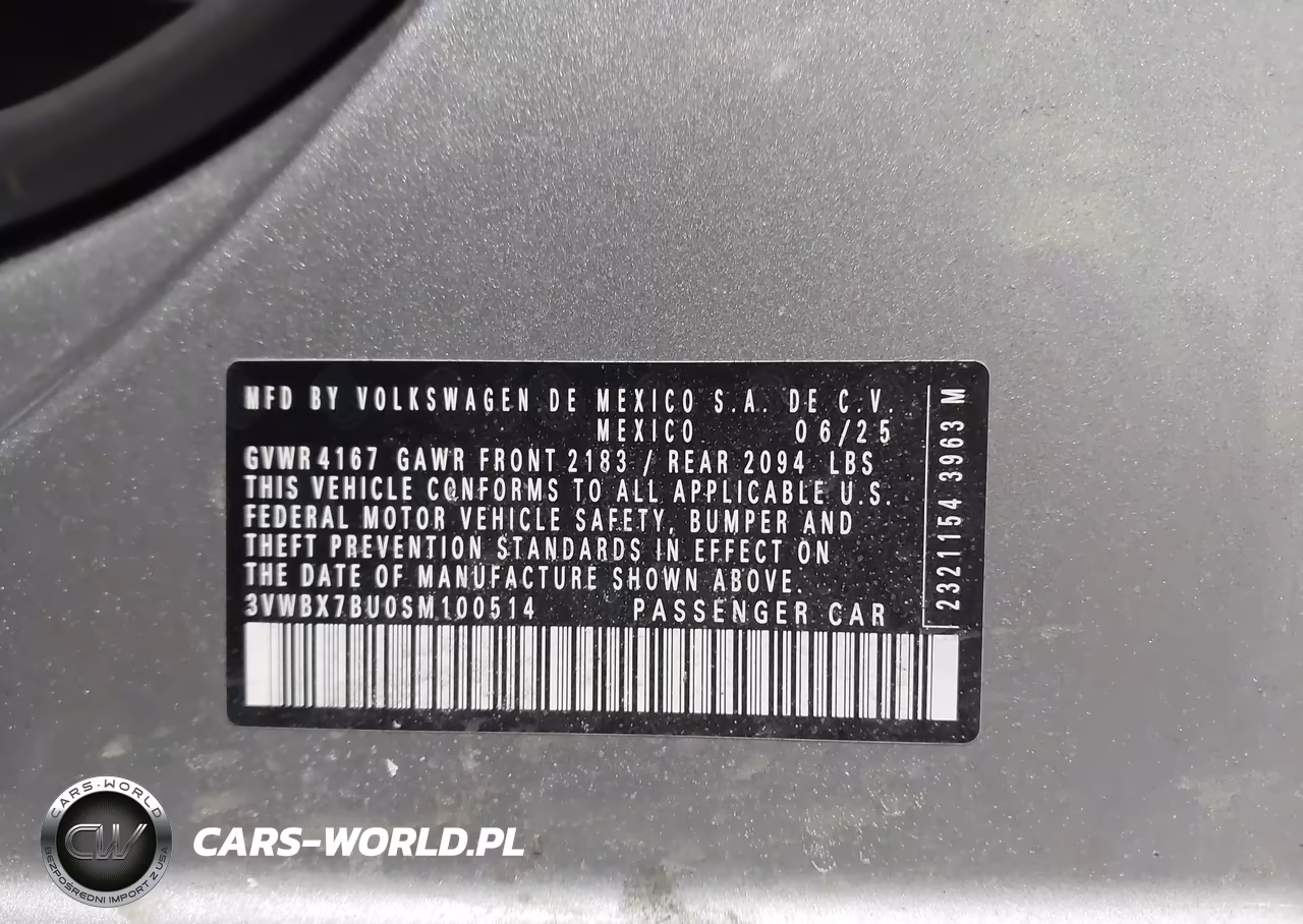 2025 Volkswagen Jetta 1.5T Sport VIN:3VWBX7BU0SM100514 - 9