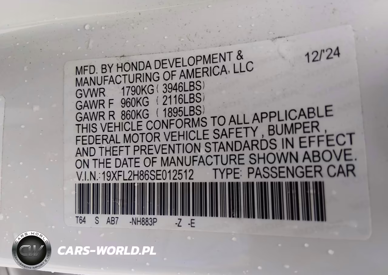 2025 Honda Civic Sedan Sport VIN:19XFL2H86SE012512 - 9