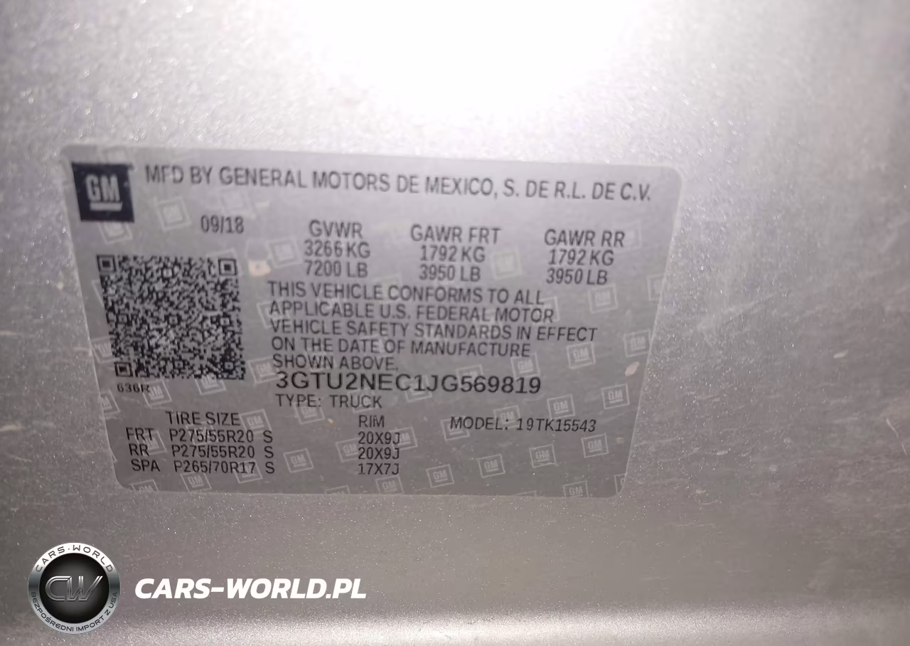2018 GMC Sierra 1500 Slt VIN:3GTU2NEC1JG569819 - 9