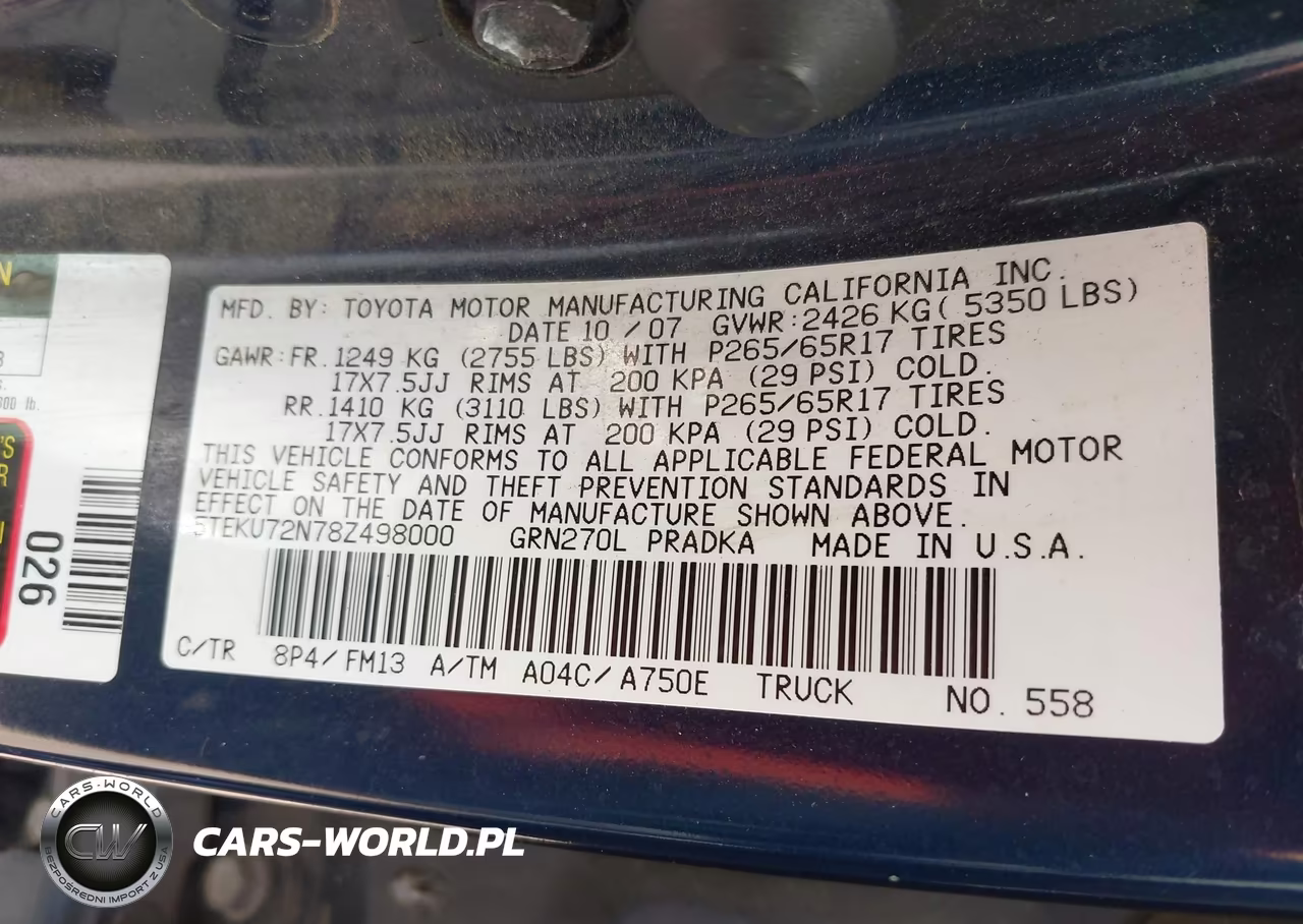 2008 Toyota Tacoma Dbl Cab Prerunner Lng Bed VIN:5TEKU72N78Z498000 - 9