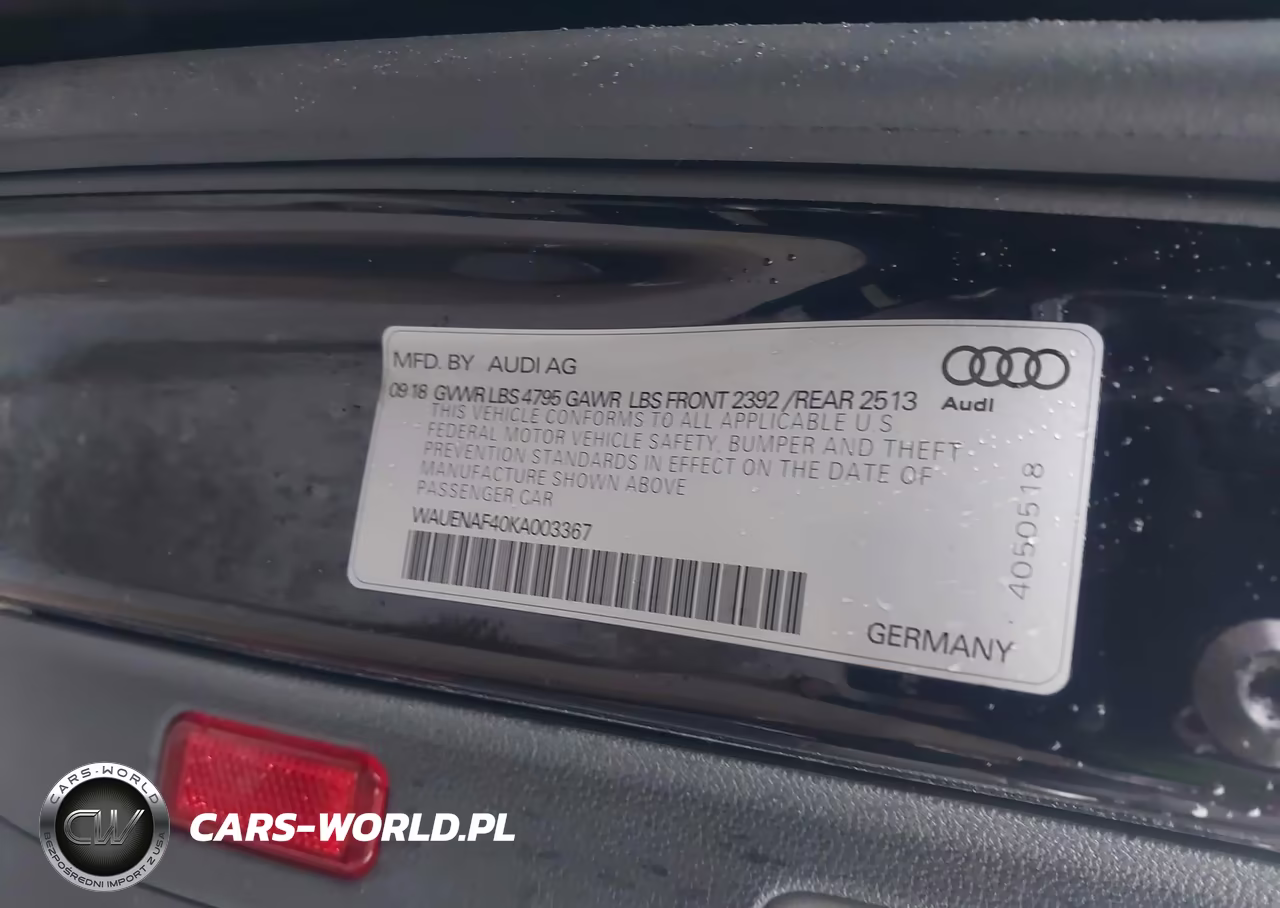 2019 Audi A4 45 Premium VIN:WAUENAF40KA003367 - 9