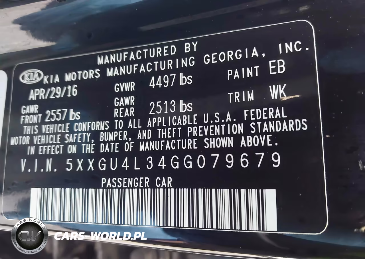 2016 Kia Optima Ex VIN:5XXGU4L34GG079679 - 9