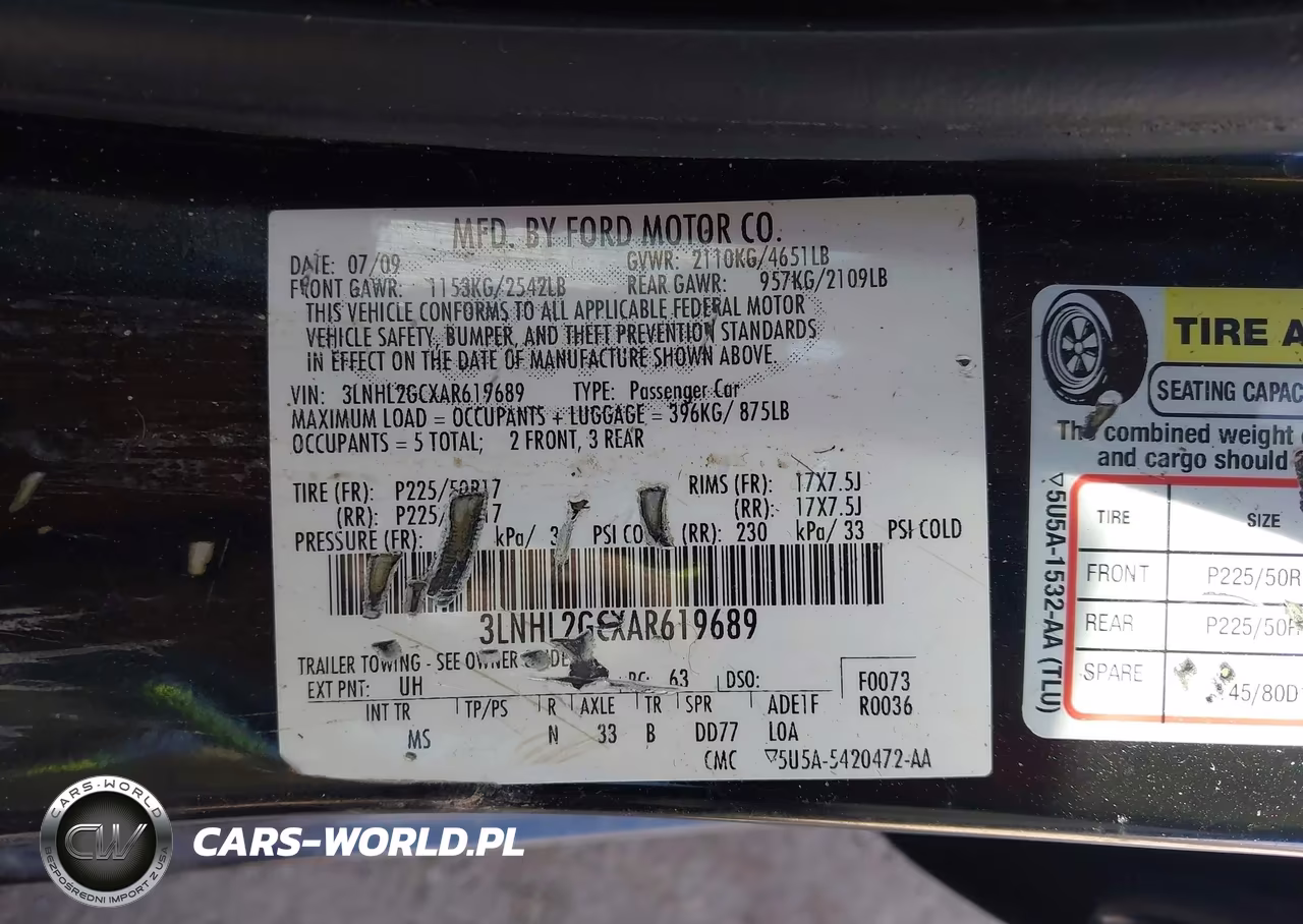2010 Lincoln Mkz VIN:3LNHL2GCXAR619689 - 9