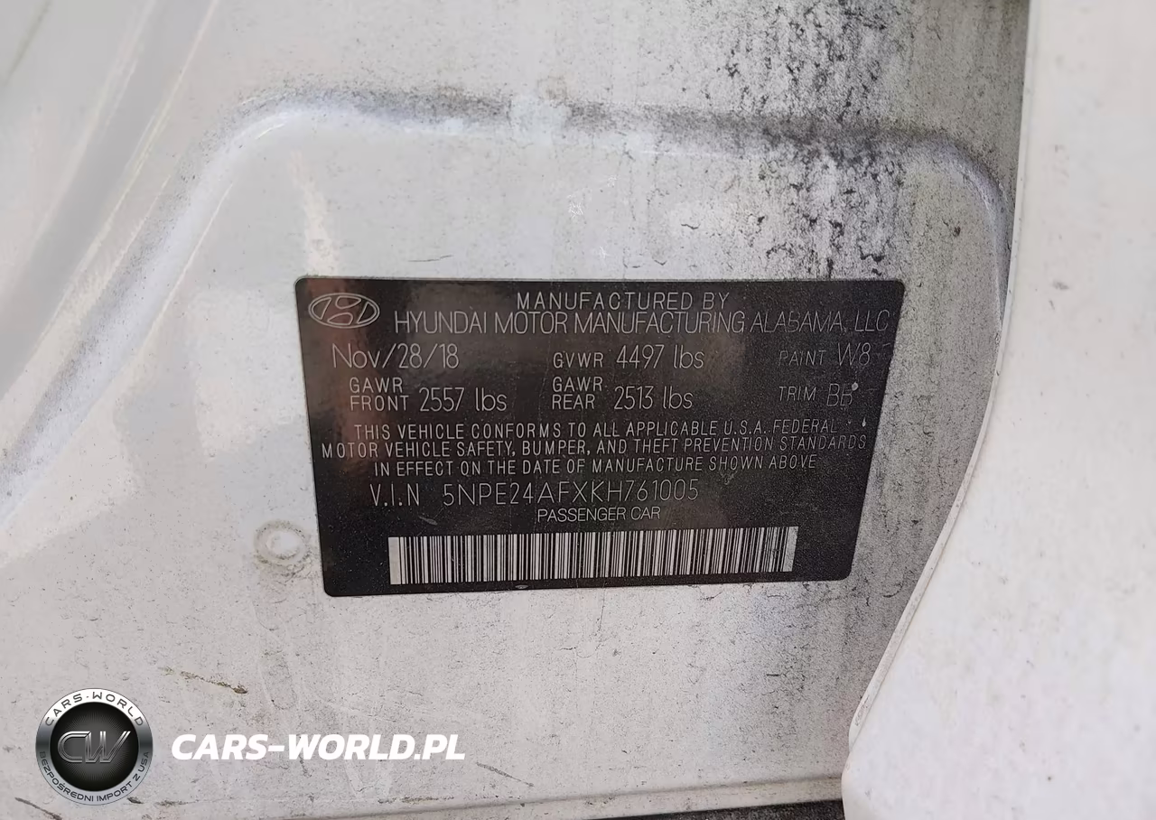 2019 Hyundai Sonata Se VIN:5NPE24AFXKH761005 - 9