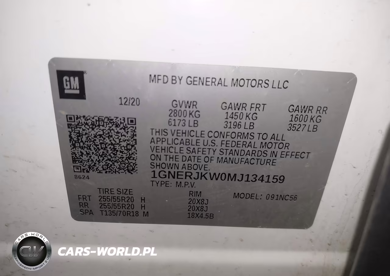 2021 Chevrolet Traverse Fwd Rs VIN:1GNERJKW0MJ134159 - 9