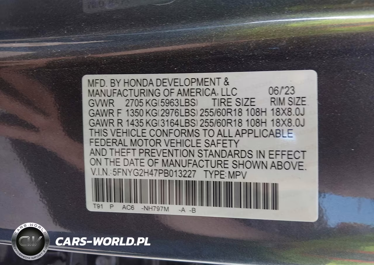 2023 Honda Pilot 2Wd Ex-L 8 Passenger VIN:5FNYG2H47PB013227 - 9