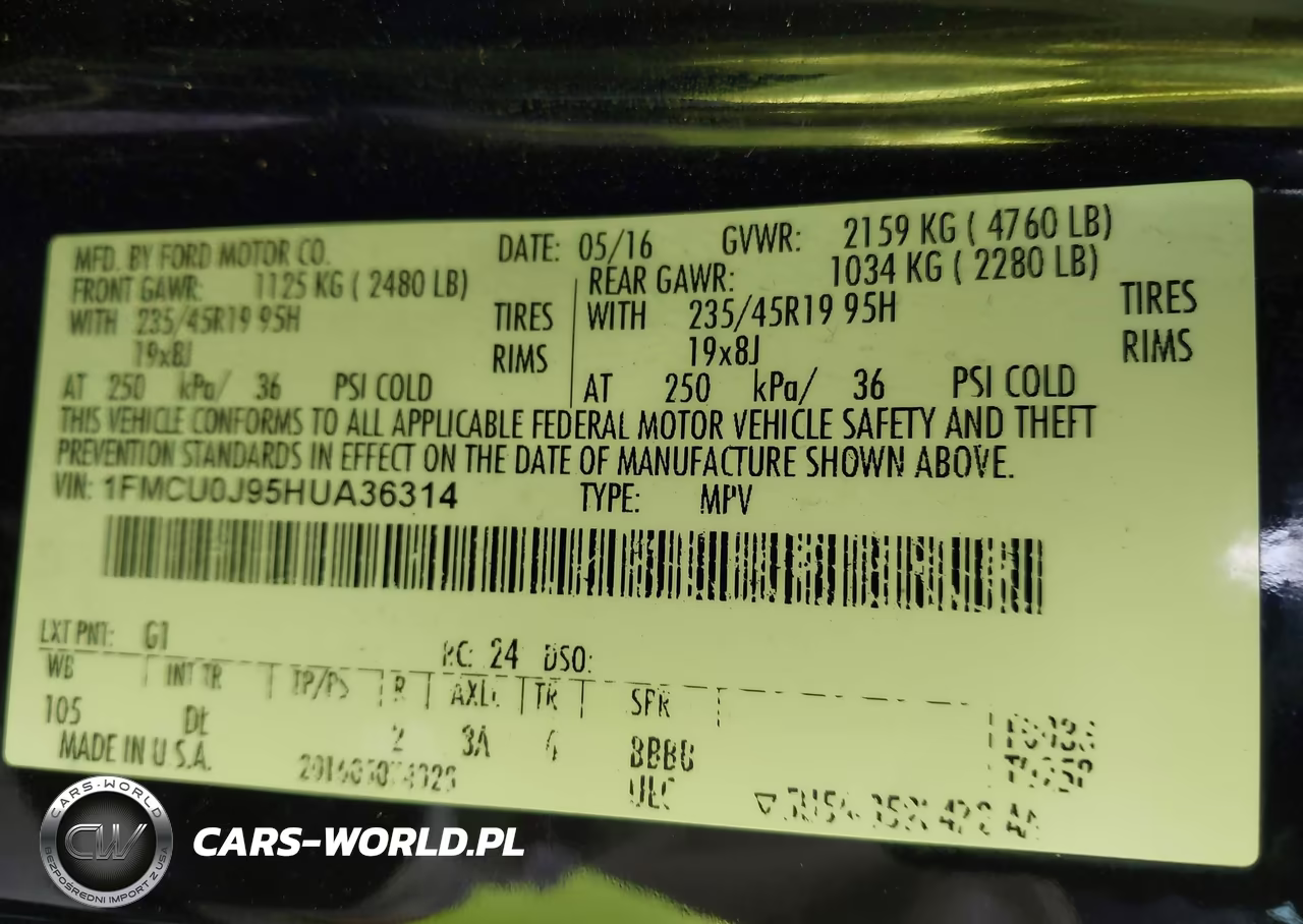 2017 Ford Escape Titanium VIN:1FMCU0J95HUA36314 - 9
