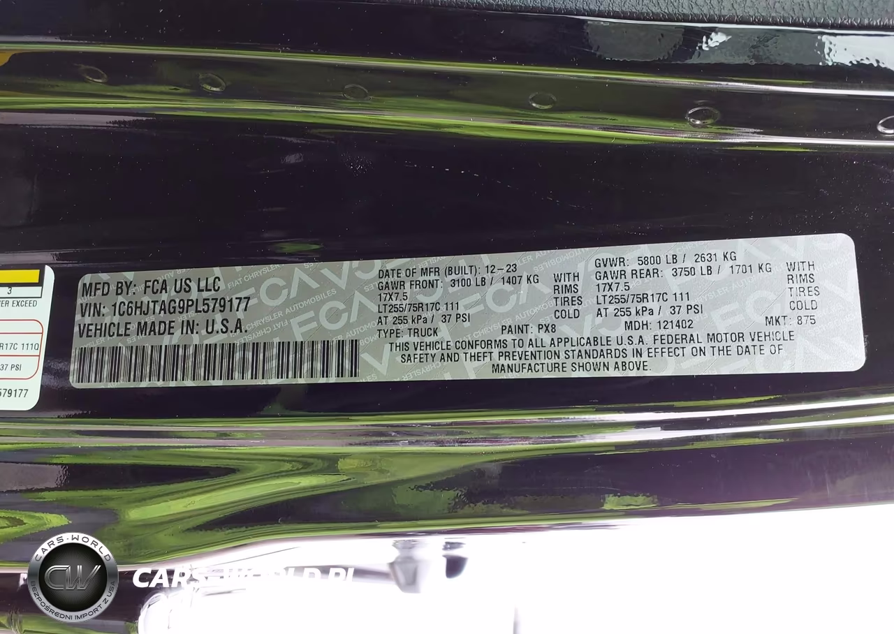 2023 Jeep Gladiator Willys 4X4 VIN:1C6HJTAG9PL579177 - 9