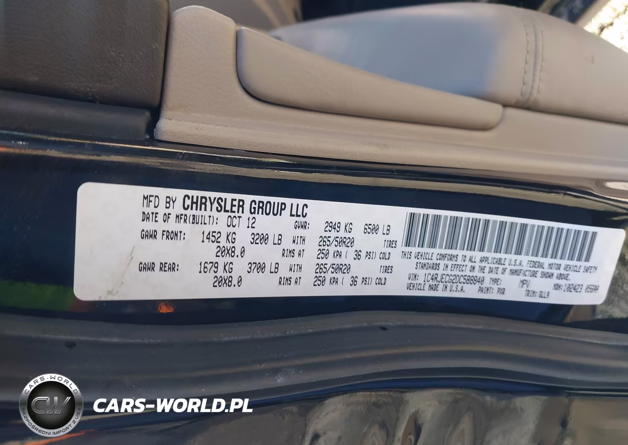 2013 Jeep Grand Cherokee Overland VIN:1C4RJECG2DC588840 - 9