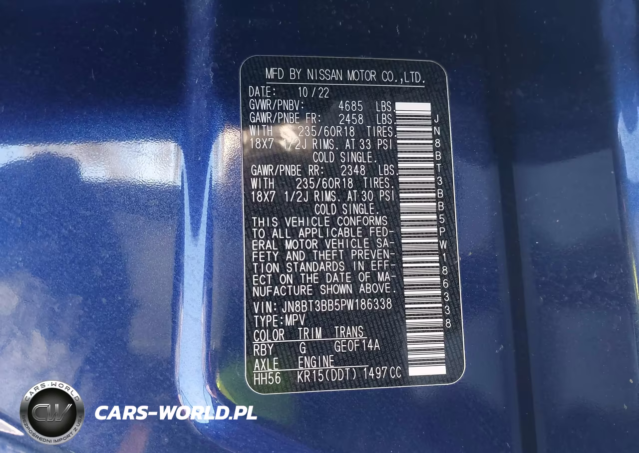 2023 Nissan Rogue Sv Intelligent Awd VIN:JN8BT3BB5PW186338 - 9