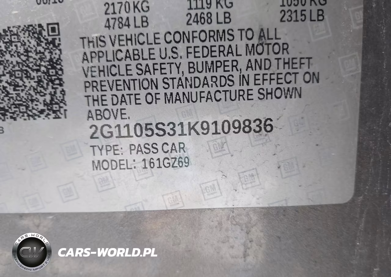 2019 Chevrolet Impala Premier VIN:2G1105S31K9109836 - 9