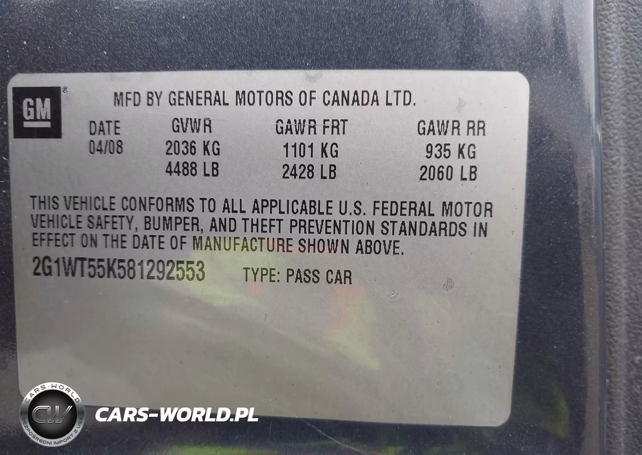 2008 Chevrolet Impala Lt VIN:2G1WT55K581292553 - 9