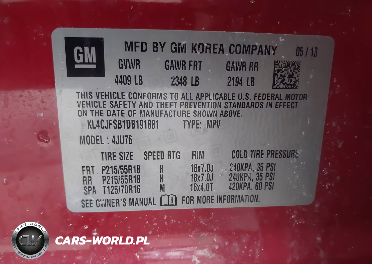 2013 Buick Encore Convenience VIN:KL4CJFSB1DB191881 - 9