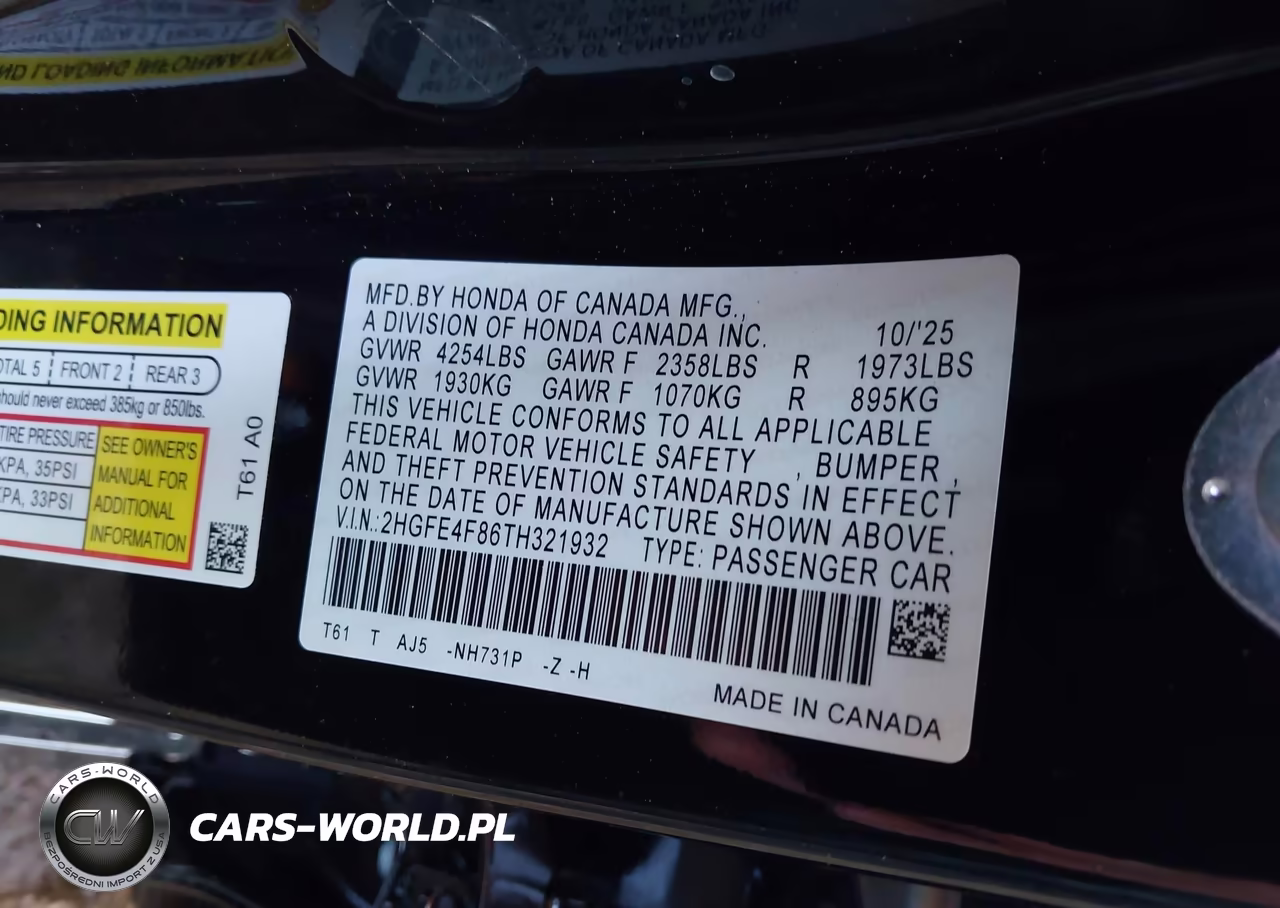 2026 Honda Civic Hybrid Sport-Sport Touring VIN:2HGFE4F86TH321932 - 9