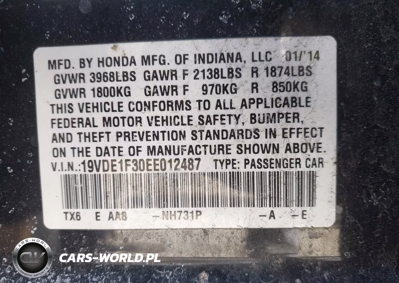 2014 Acura Ilx 2.0L VIN:19VDE1F30EE012487 - 9