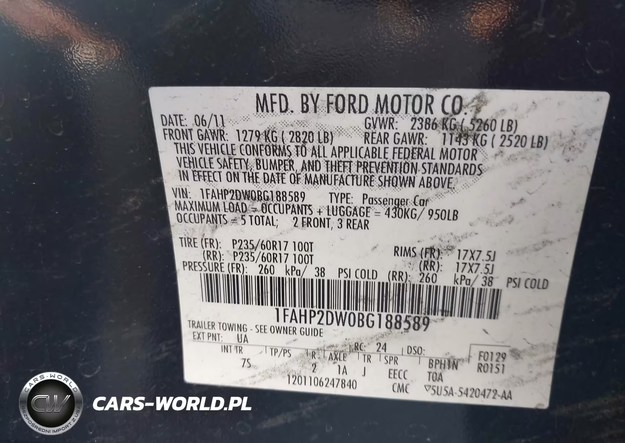 2011 Ford Taurus Se VIN:1FAHP2DW0BG188589 - 9