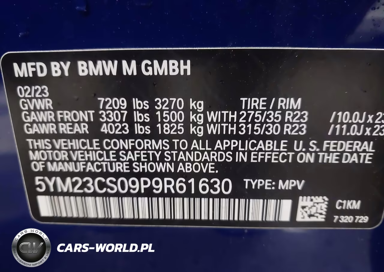 2023 BMW Xm VIN:5YM23CS09P9R61630 - 9