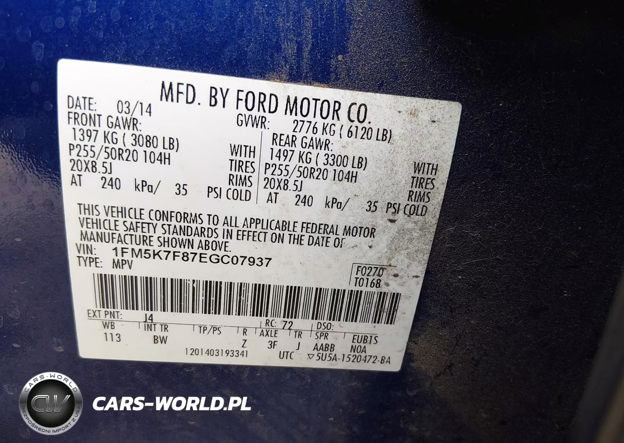 2014 Ford Explorer Limited VIN:1FM5K7F87EGC07937 - 9
