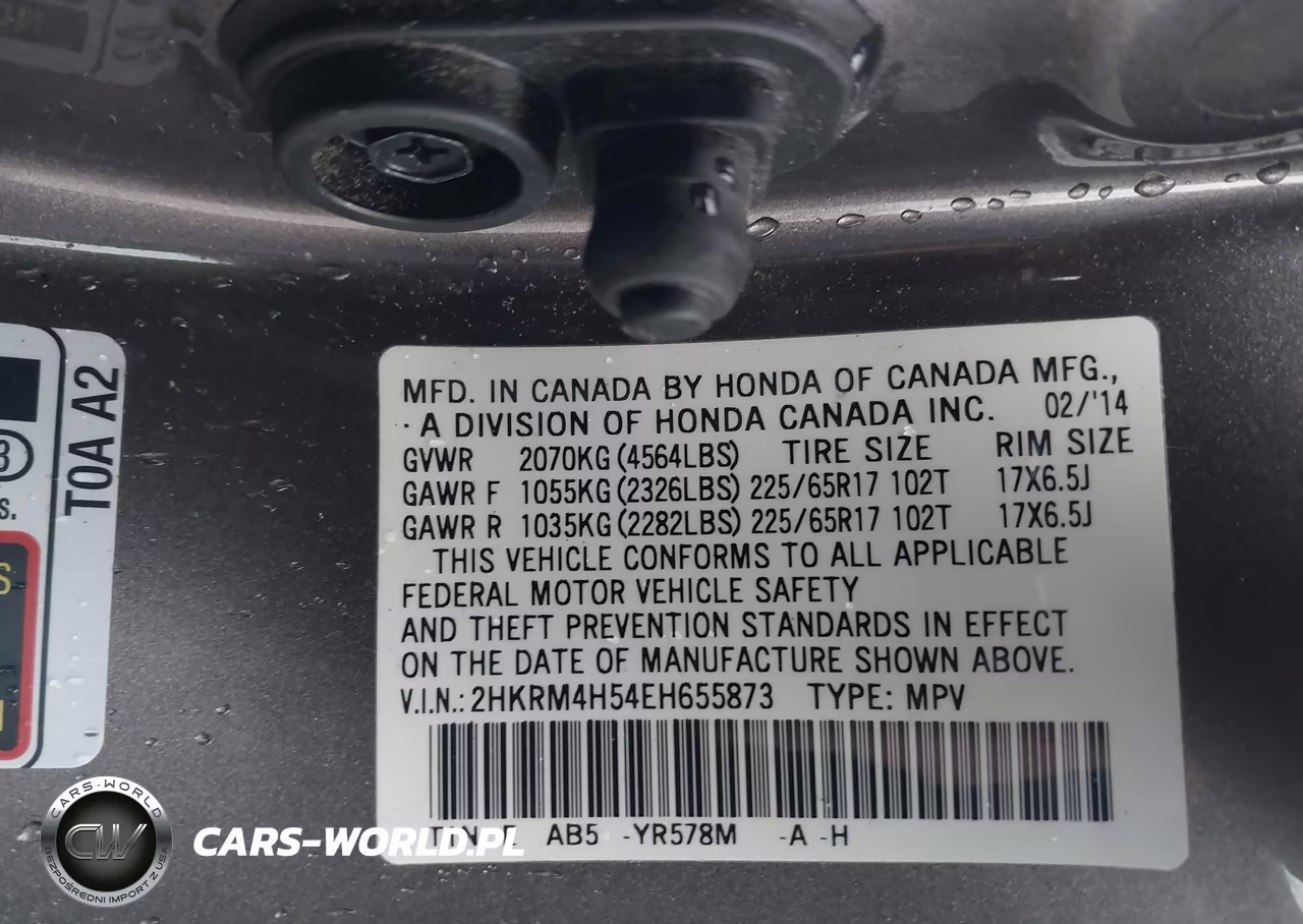 2014 Honda Cr-V Ex VIN:2HKRM4H54EH655873 - 9
