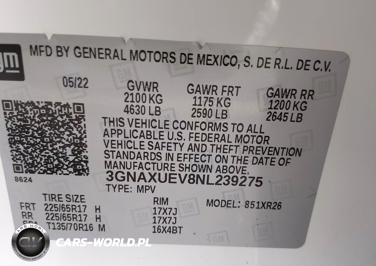 2022 Chevrolet Equinox Awd Lt VIN:3GNAXUEV8NL239275 - 9