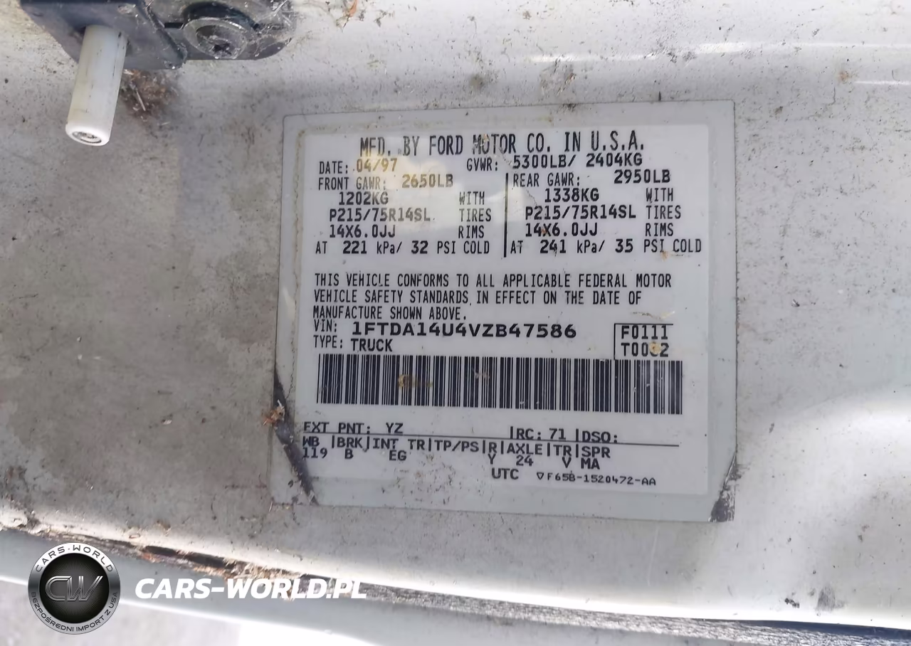 1997 Ford Aerostar Standard VIN:1FTDA14U4VZB47586 - 9