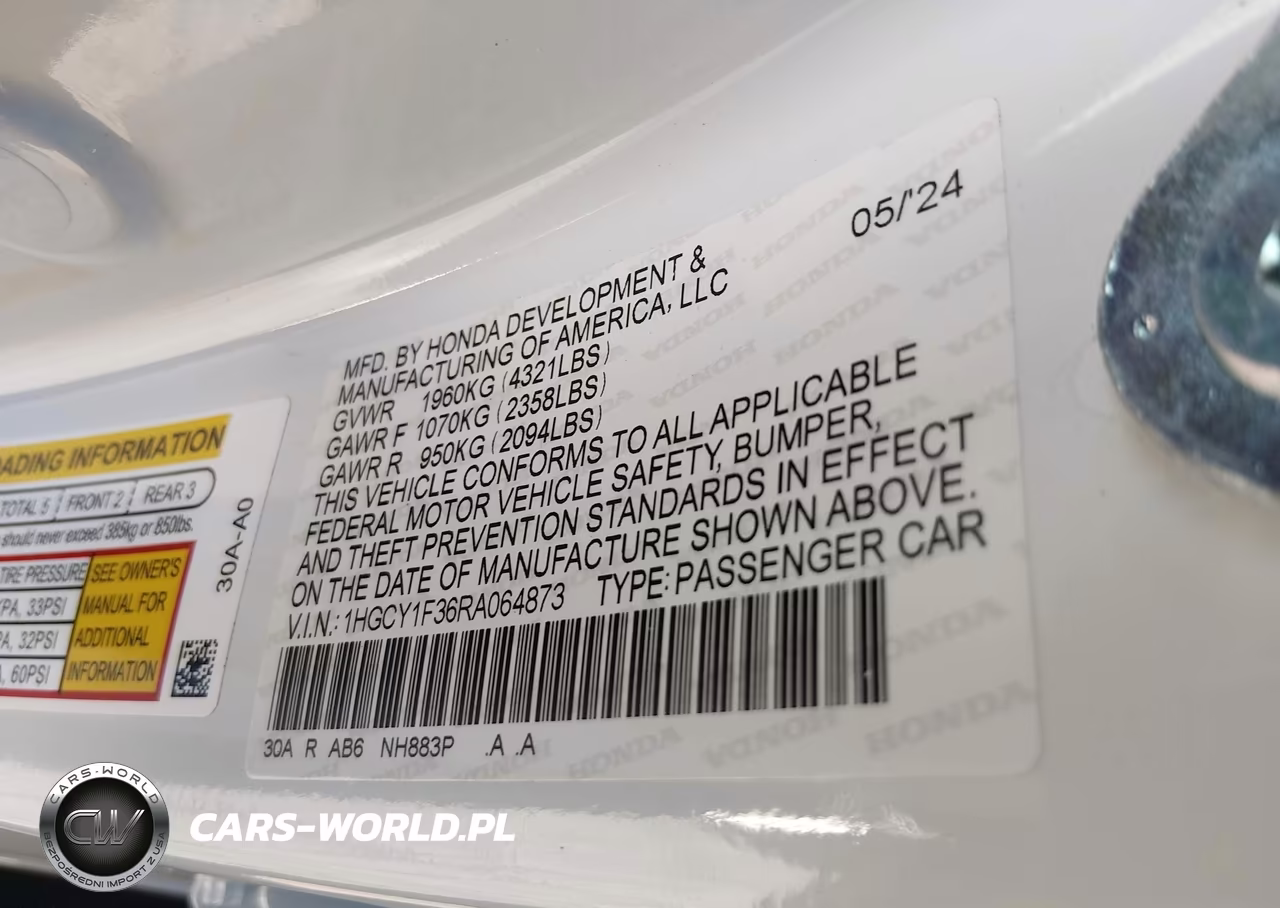 2024 Honda Accord Ex VIN:1HGCY1F36RA064873 - 9