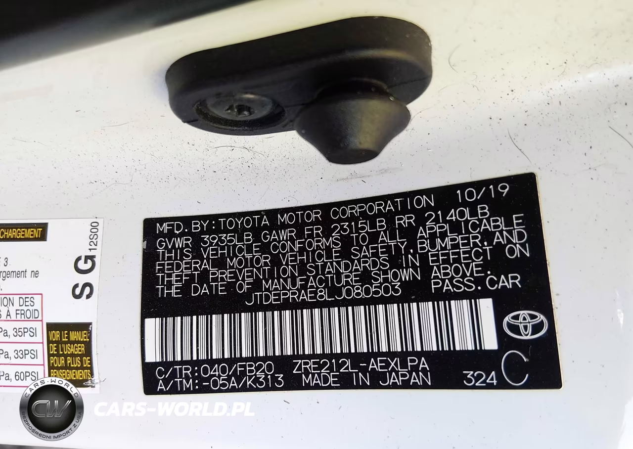 2020 Toyota Corolla Le VIN:JTDEPRAE8LJ080503 - 9