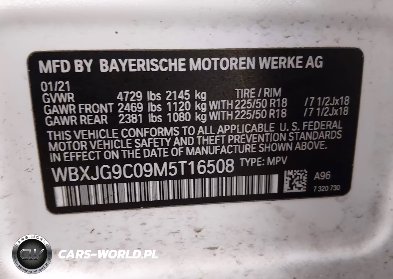 2021 BMW X1 xDrive28I VIN:WBXJG9C09M5T16508 - 9