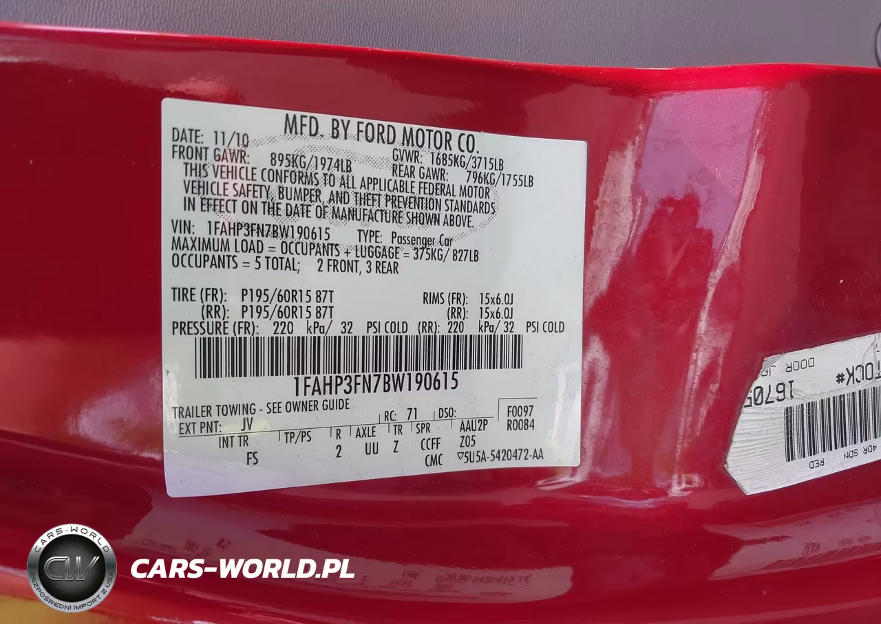 2011 Ford Focus Se VIN:1FAHP3FN7BW190615 - 9
