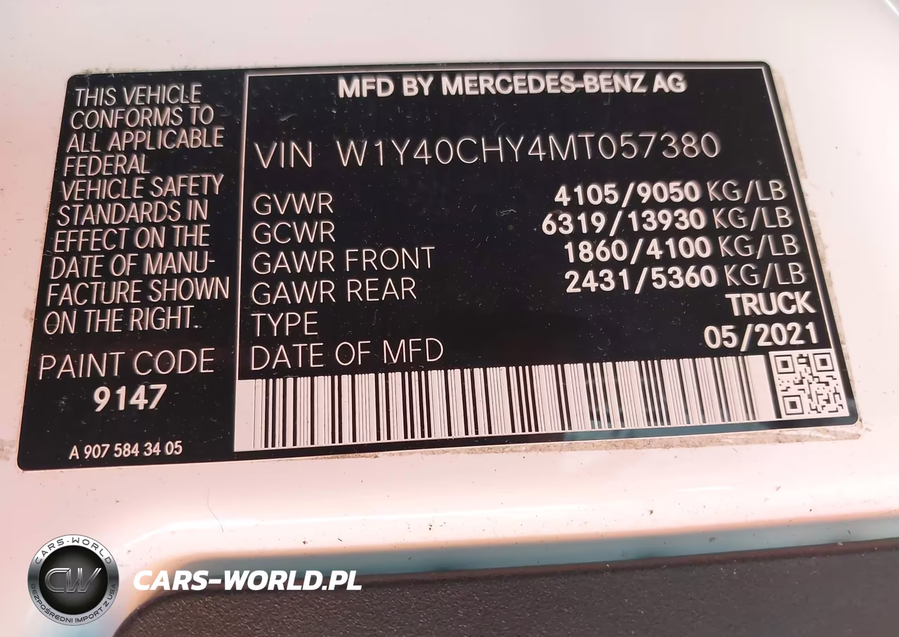 2021 Mercedes-Benz Sprinter 2500 High Roof I4 VIN:W1Y40CHY4MT057380 - 9
