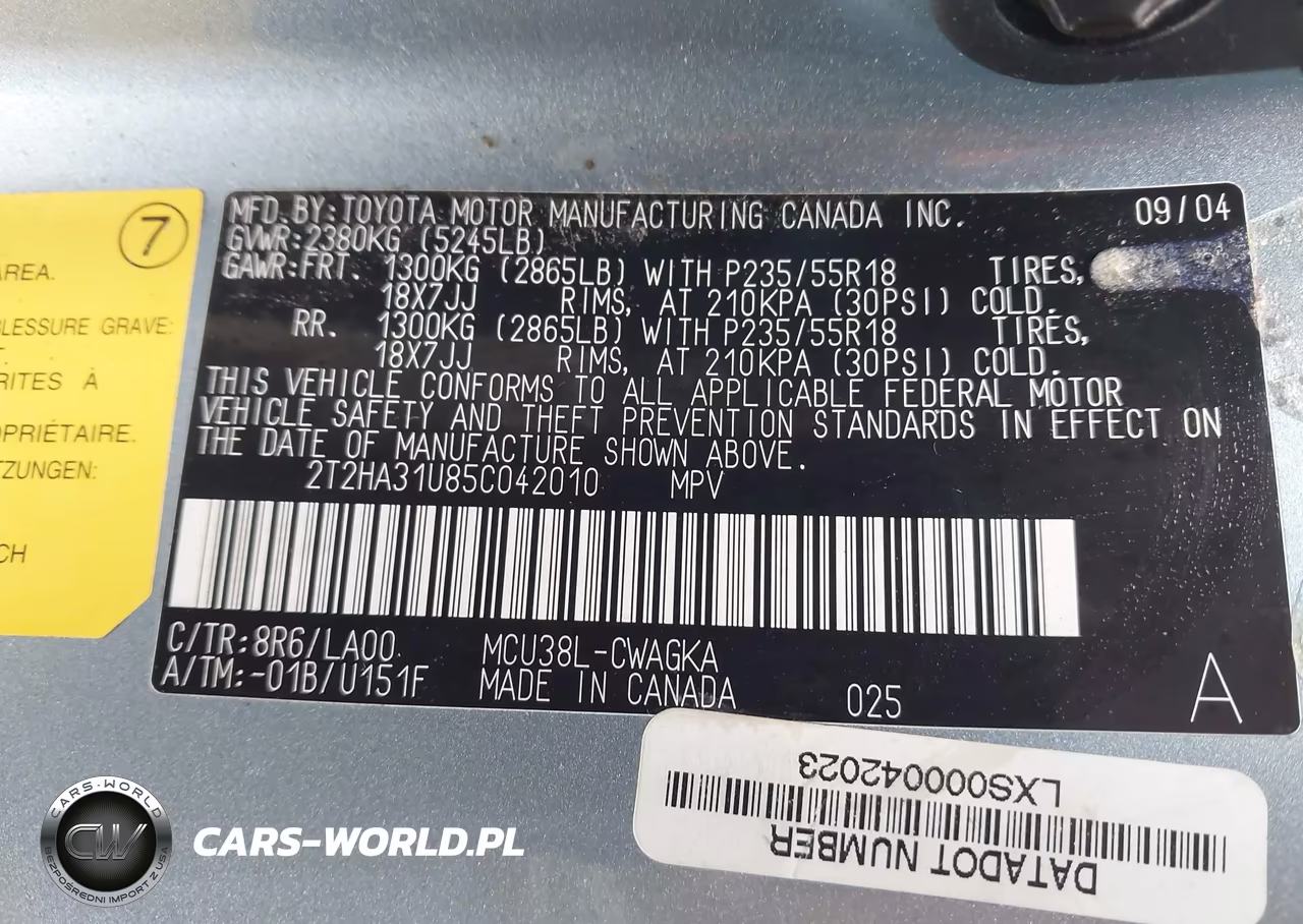 2005 Lexus Rx 330 VIN:2T2HA31U85C042010 - 9